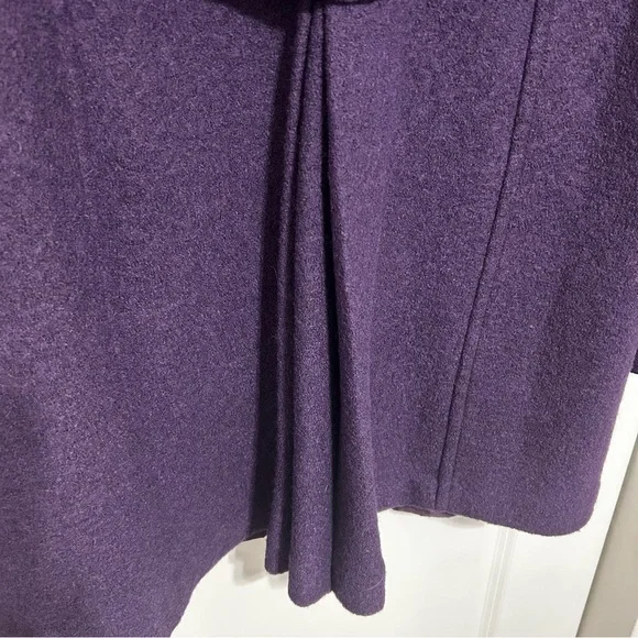Lands’ End Women’s Wool Blend Pea Coat Purple Size 18 - Picture 9 of 11